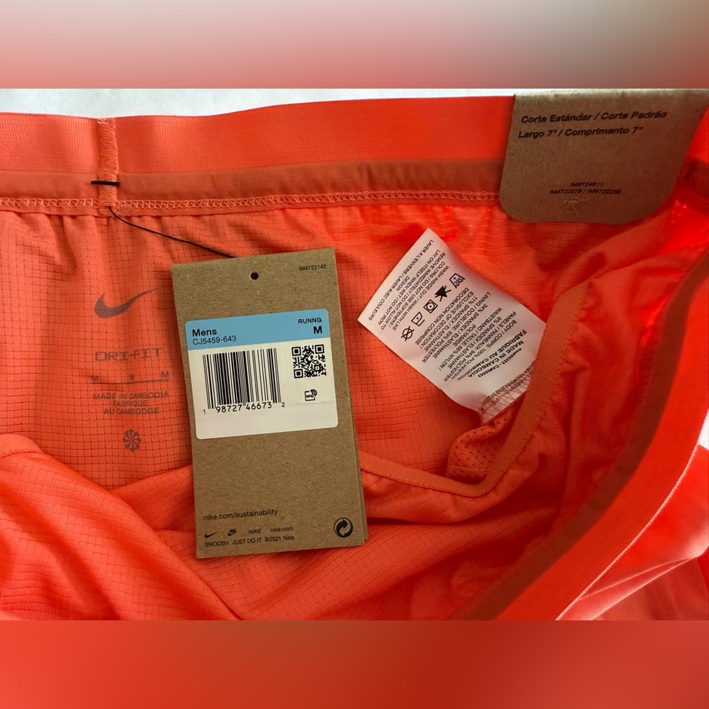 Nike Dri-FIT Men's Running Shorts - Bright Orange